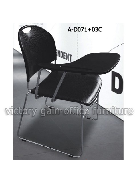 A-D071+03C 彩色膠殼椅連寫字板 